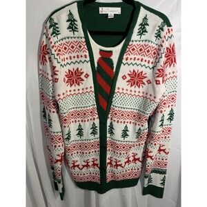 Jolly Sweaters  Christmas Sweater Women's Large Red Knit Holiday Ugly Xmas